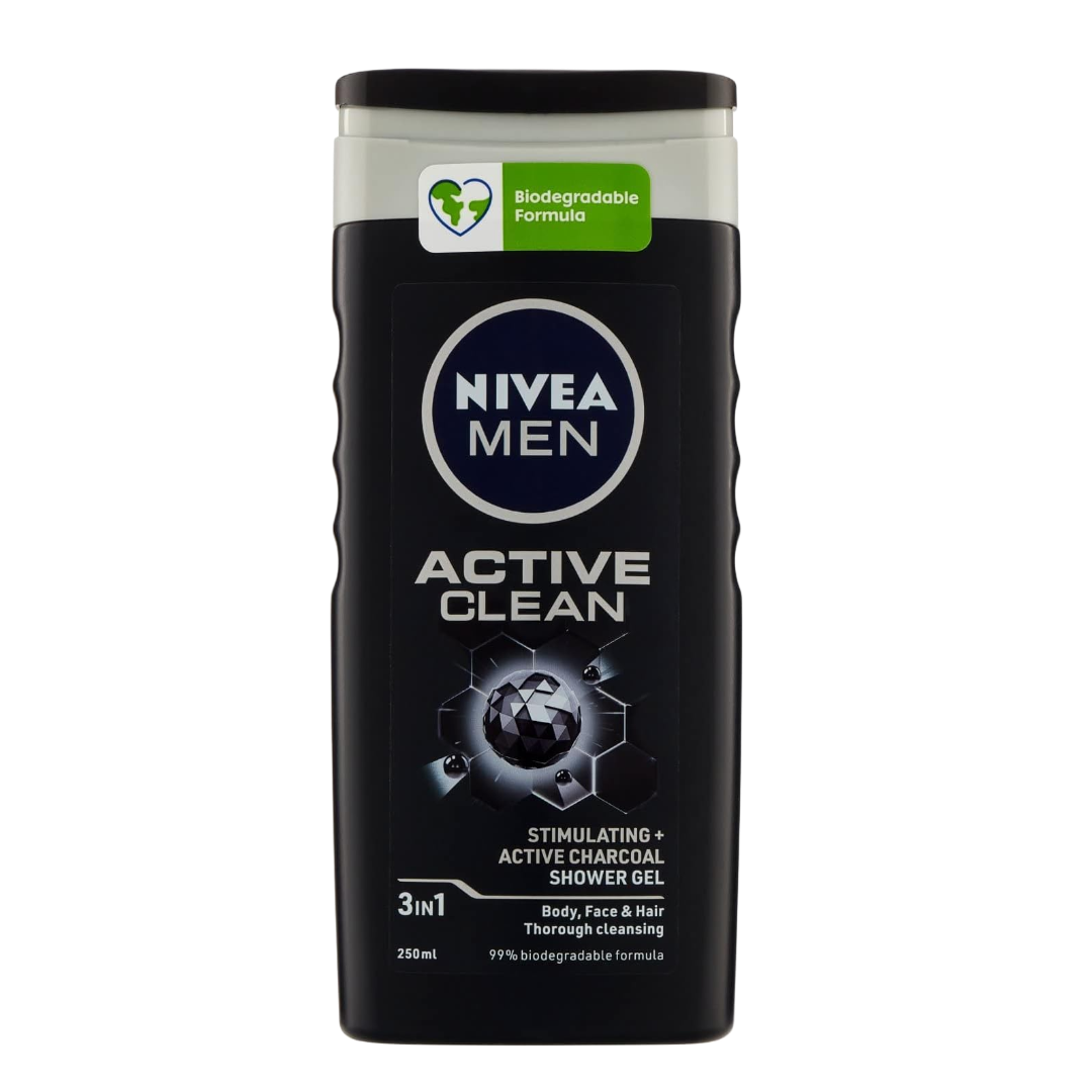 Gel douche 3-en-1 Active Clean – NIVEA MEN
