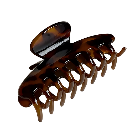 Clip à cheveux vintage léopard marron – Large & tendance