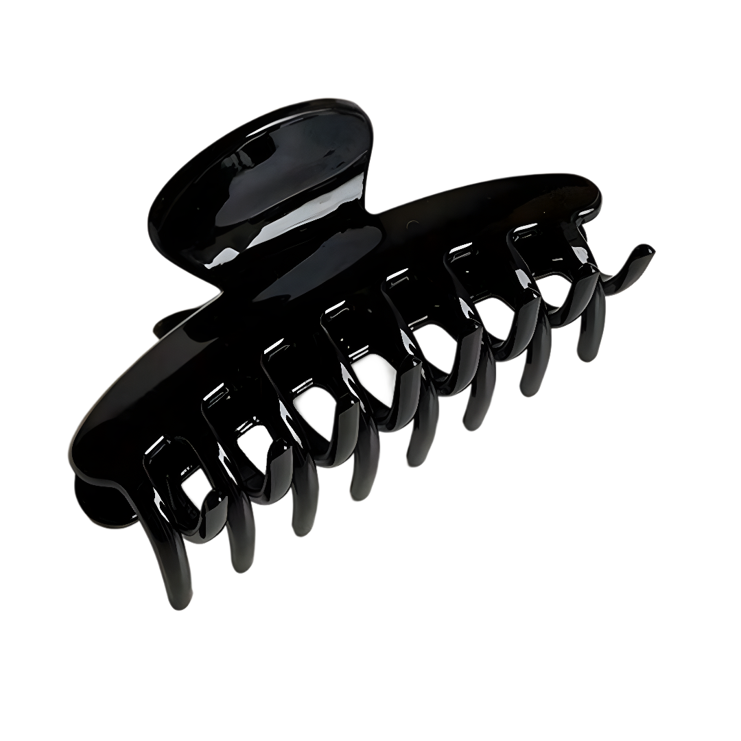 Clip à cheveux vintage noir – Large & intemporel