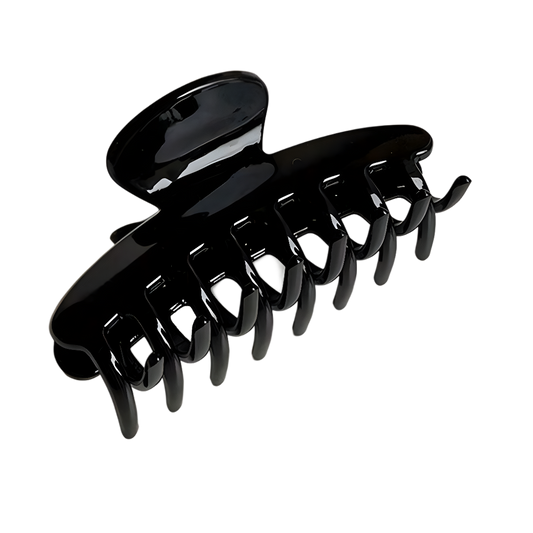 Clip à cheveux vintage noir – Large & intemporel