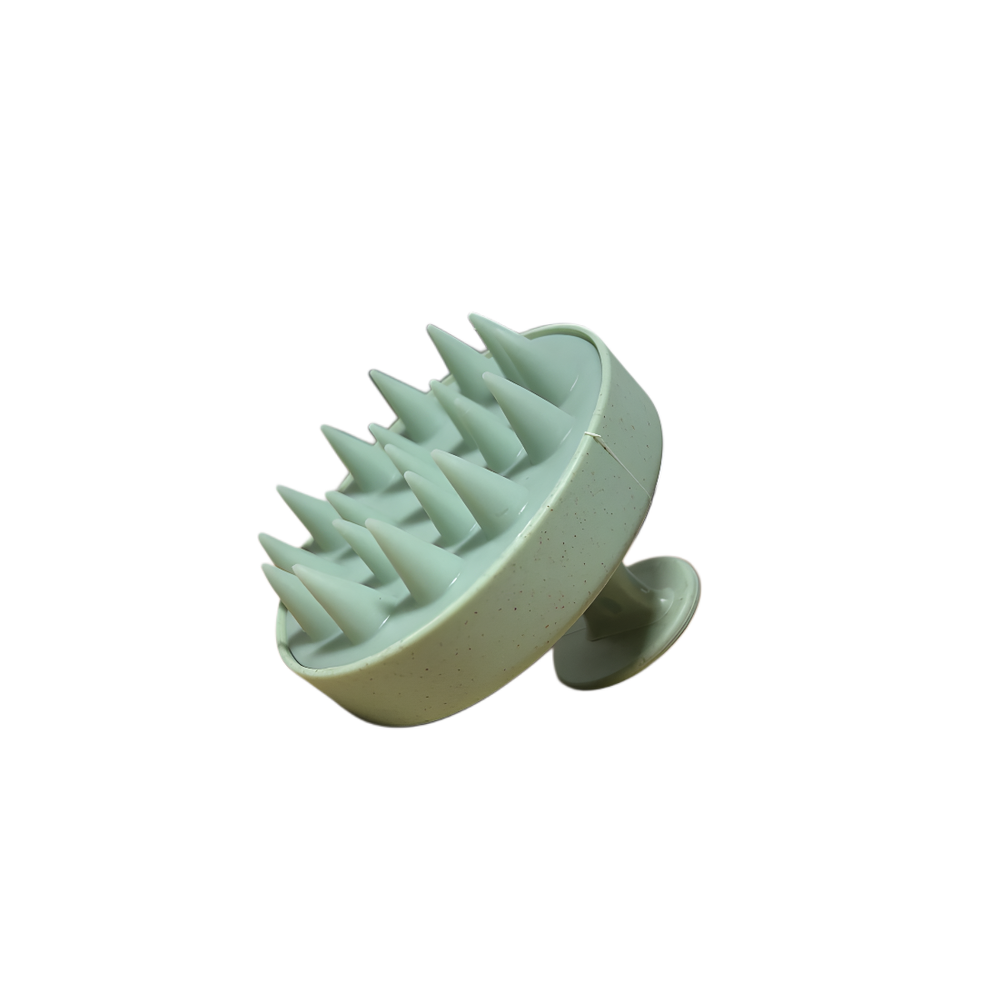 Brosse de massage du cuir chevelu verte – Nettoyante & revitalisante