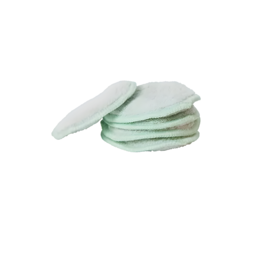Disques démaquillants réutilisables verts – Nettoyage doux & durable