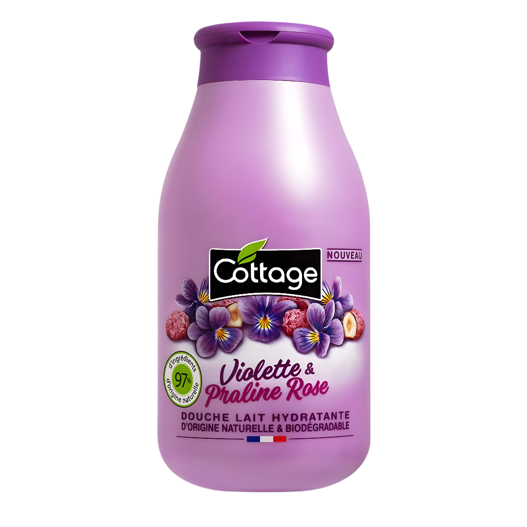 Lait de douche hydratant Violette & Praline Rose – Cottage
