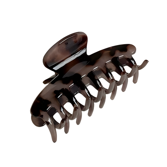 Clip à cheveux vintage léopard clair – Large & élégant